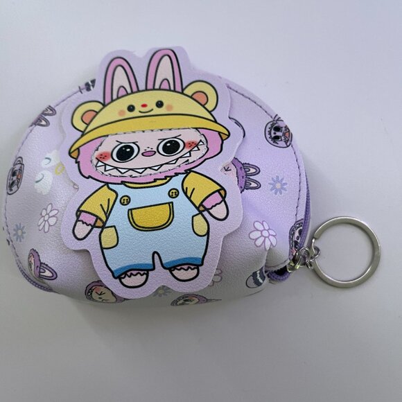 La Bu bu Coin Purse keychain Vegan Leather Coin Purse Keychain - Picture 3 of 6